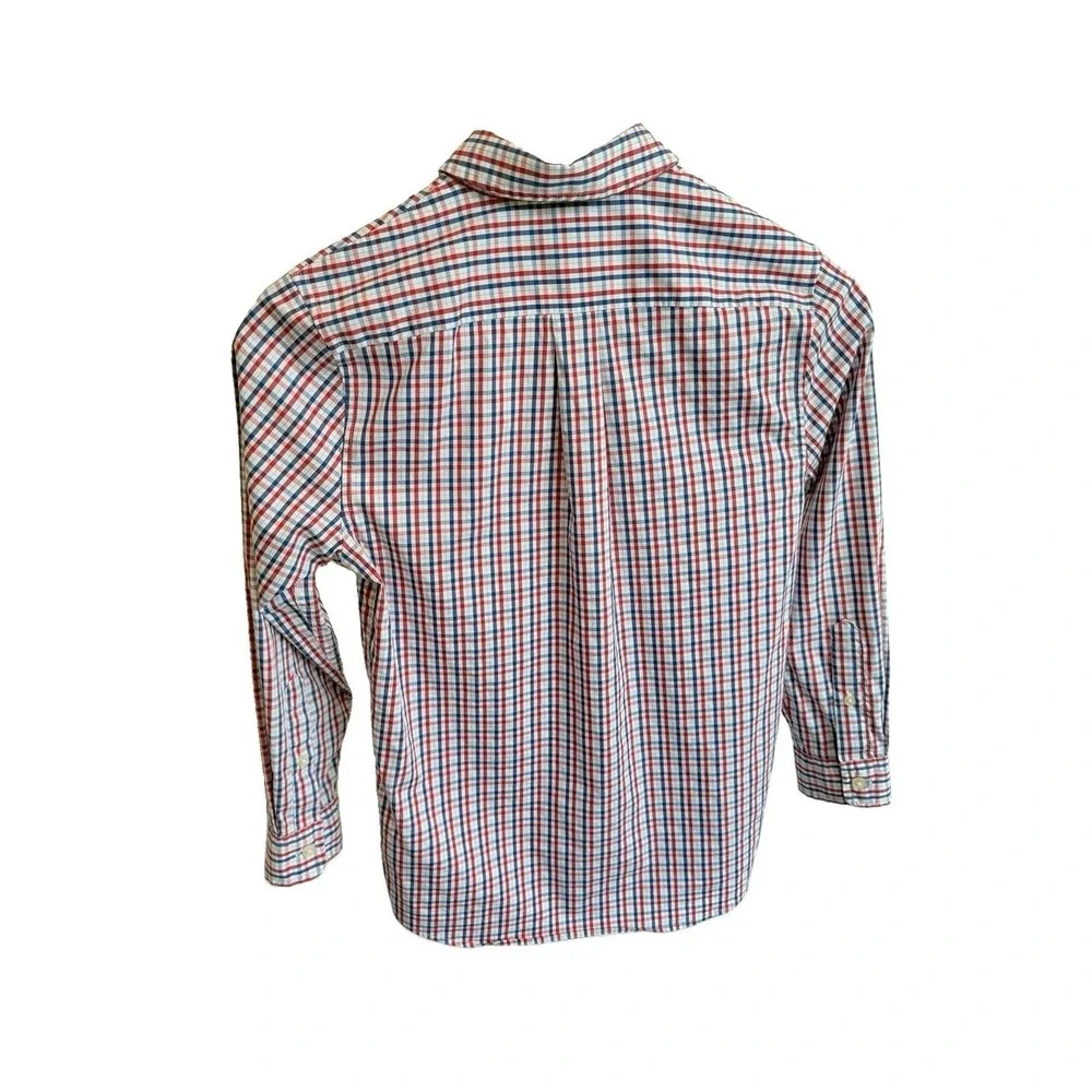 Vineyard Vines OTG Shirt Boys Small 8-10 On The Go Performance Plaid Brrr